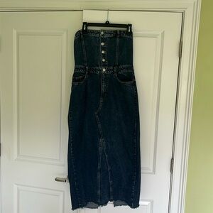 Strapless Jean Dress